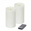 Best Sale 🤩 Flameless & LED Melrose International Simplux LED Pillar Candle With Moving Flame - Set Of 2 🧨
