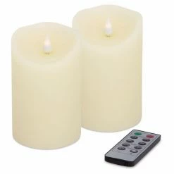 Best Pirce 🌟 Flameless & LED Melrose International Simplux Designer Melted Candle - Set Of 2 🧨