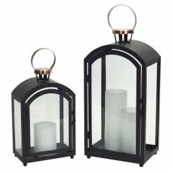 New 🎁 Melrose International Rounded Lantern - Set Of 2 ⌛