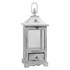 Budget 😍 Nearly Natural Distressed Wooden Lantern 🛒