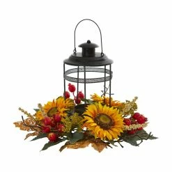 Cheapest ๐ Centerpieces Nearly Natural Sunflower Berry Artificial Arrangement Candelabrum โ