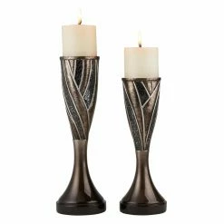 Best Pirce 🥰 Pillar ORE International 14 In. Candleholder - Set Of 2 😀