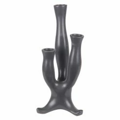 Deals 😍 Candelabras Privilege International 3 Tiered Ceramic Candle Holder - Gray 🔥