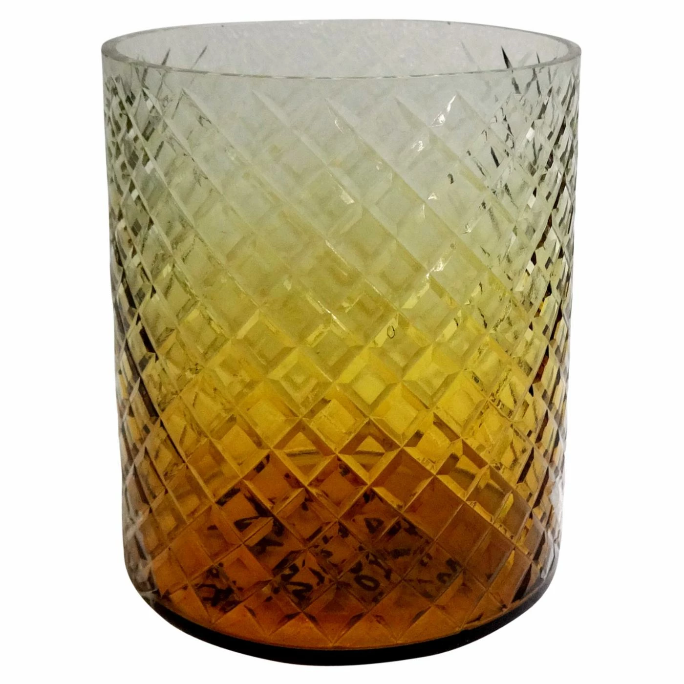 Brand new π Hurricane SageBrook Home Amber 6 In. Cut Glass Candle Holder π 1 Brand new π Hurricane SageBrook Home Amber 6 In. Cut Glass Candle Holder π