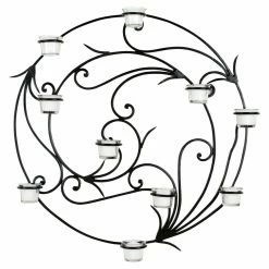 Outlet 💯 Safavieh Votive Wrought Iron Tendril Wall Candle Holder - 23.6 Diam. In. 👏