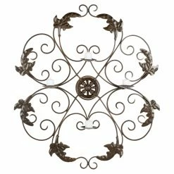 Cheap 🥰 Safavieh Votive Ivy And Leaf Wrought Iron Medallion Candle Wall Sconce - 32.3H In. 🌟