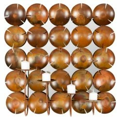 Best reviews of 🤩 Safavieh Burnt Copper Round Cut Cup Candle Wall Sconce - 20.1H In. ✨