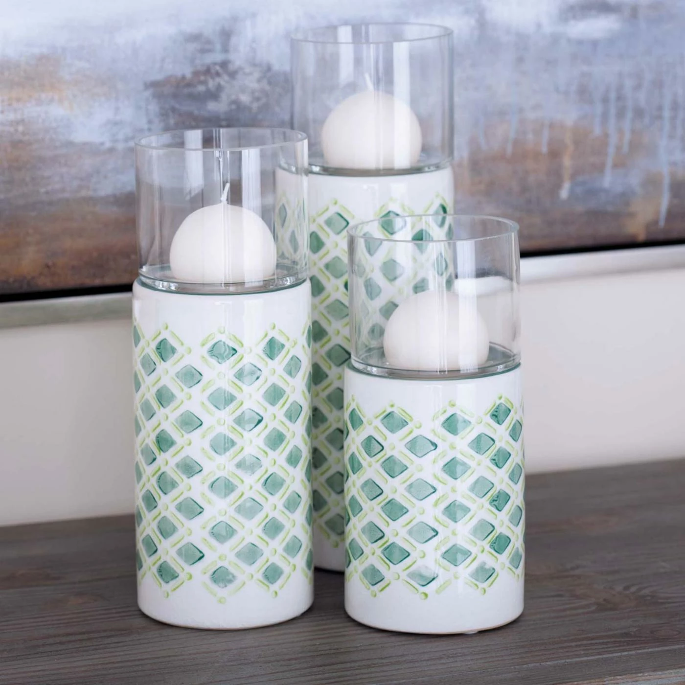 Hot Sale ๐งจ Pillar DecMode Lattice Ceramic Candle Holders - Set Of 3 ๐ 1 Hot Sale ๐งจ Pillar DecMode Lattice Ceramic Candle Holders - Set Of 3 ๐