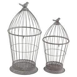 Discount ⭐ DecMode Bird Cage Candle Lanterns - Set Of 2 😉
