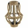 Hot Sale 🔔 DecMode Rustic Wood And Glass Faceted Votive Candle Lantern With A Rope Handle 😀