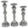 Best Sale 👍 Candlesticks DecMode Gray Candle Holders - Set Of 3 ⭐
