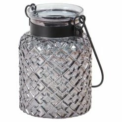 Wholesale โจ DecMode Modern Textured Glass Lantern Candle Holder ๐
