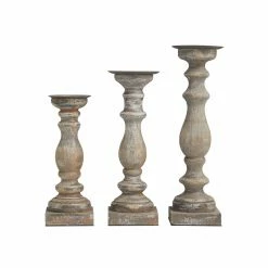Outlet 🤩 Pillar DecMode 52759 Candle Holder - Set Of 3 🧨
