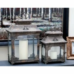 Flash Sale ⌛ DecMode 52915 Lantern Candle Holder - Set Of 2 🛒