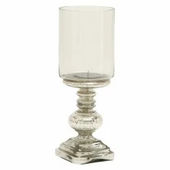 Brand new 🤩 Hurricane DecMode Glass Decorative Candle Holder - Silver / Clear 🎉