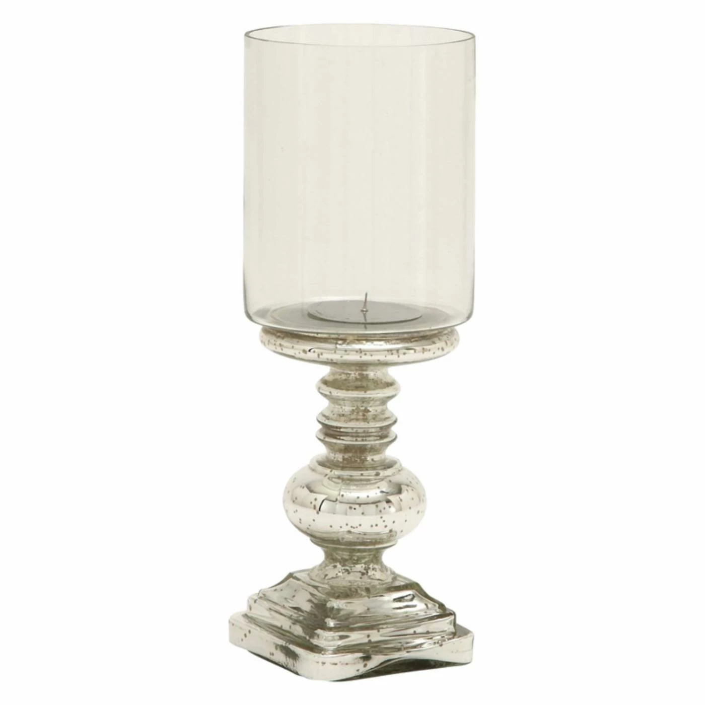Brand new 🤩 Hurricane DecMode Glass Decorative Candle Holder - Silver / Clear 🎉 1 Brand new 🤩 Hurricane DecMode Glass Decorative Candle Holder - Silver / Clear 🎉
