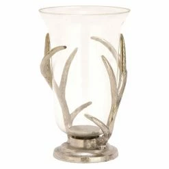 Flash Sale 🧨 DecMode Frosted Glass Hurricane Candle Holder ✨