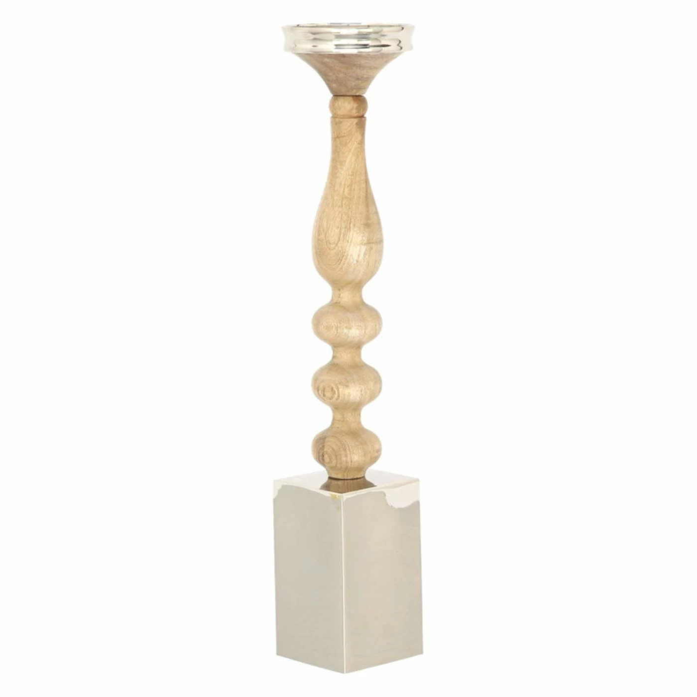 Best Sale 🤩 Pillar DecMode 21 In. Wood Candle Holder ✨ 1 Best Sale 🤩 Pillar DecMode 21 In. Wood Candle Holder ✨