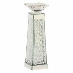 New 😉 Pillar DecMode Glass Candle Holder - Clear ❤️