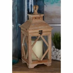 Best deal ✨ Lantern DecMode Finial Top Wood Candle Holder - Set Of 2 🎁