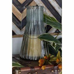 Brand new 🔥 DecMode Ribbed Glass Lantern Candle Holder - Set Of 2 ✔️
