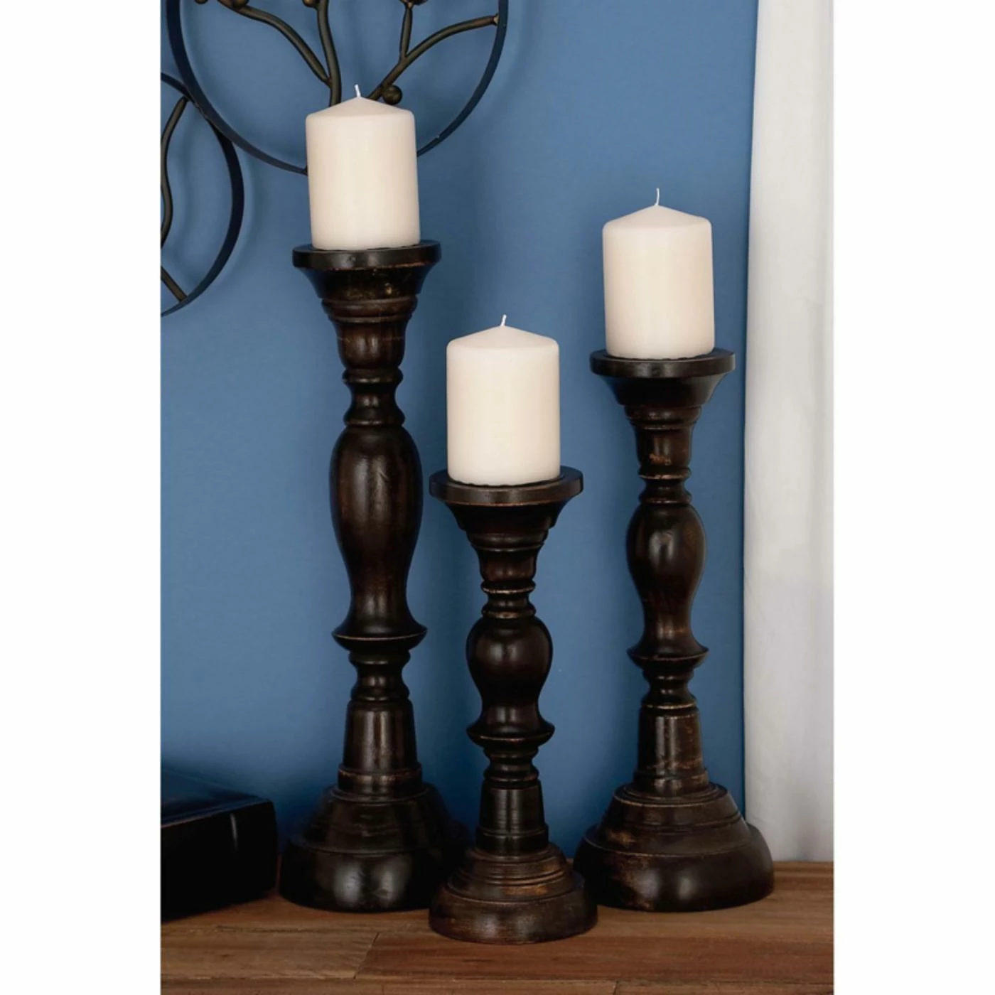 Budget 🥰 Pillar DecMode 18-in. Candle Holder - Set Of 3 😍 1 Budget 🥰 Pillar DecMode 18-in. Candle Holder - Set Of 3 😍