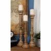 Best Pirce ⌛ Pillar DecMode 24-in. Traditional Wood Candle Holder - Set Of 3 👍
