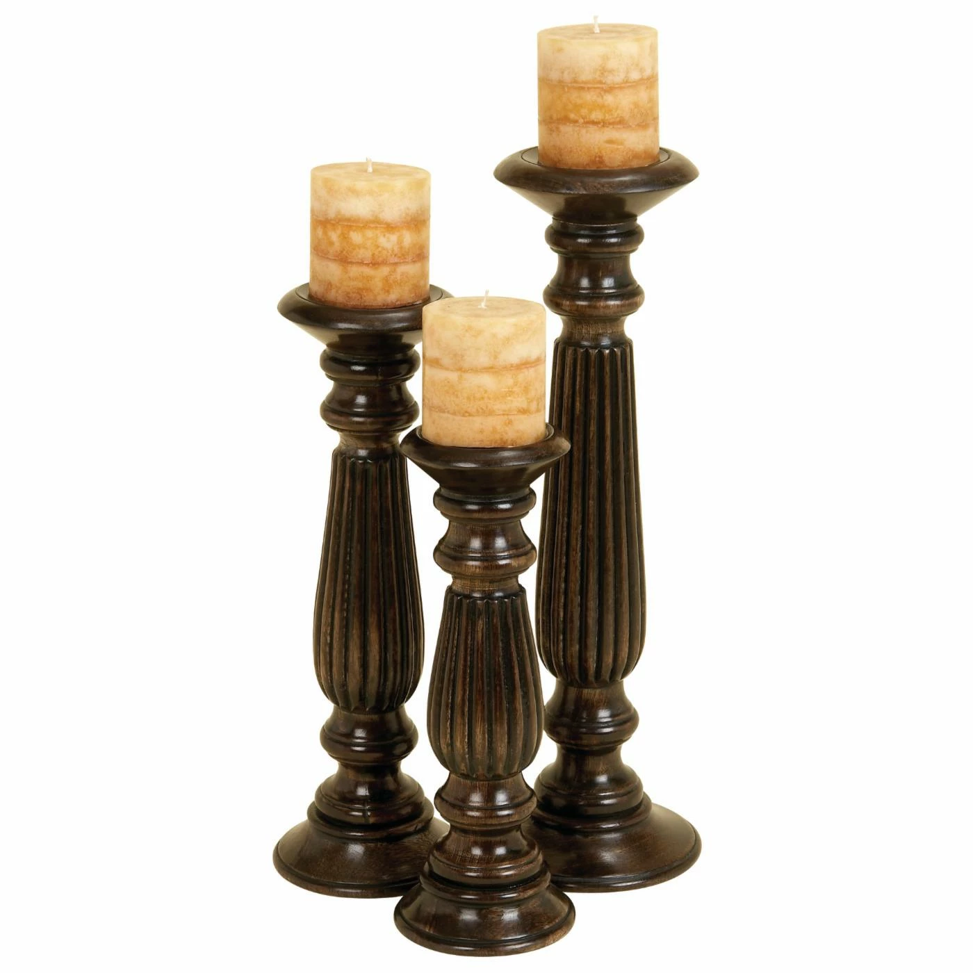 Cheap 🤩 Pillar DecMode Traditional Candle Holder - Set Of 3 🧨 1 Cheap 🤩 Pillar DecMode Traditional Candle Holder - Set Of 3 🧨