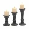 Cheapest 🤩 Pillar DecMode 10-in. Traditional Wood Candle Holder - Set Of 3 🤩