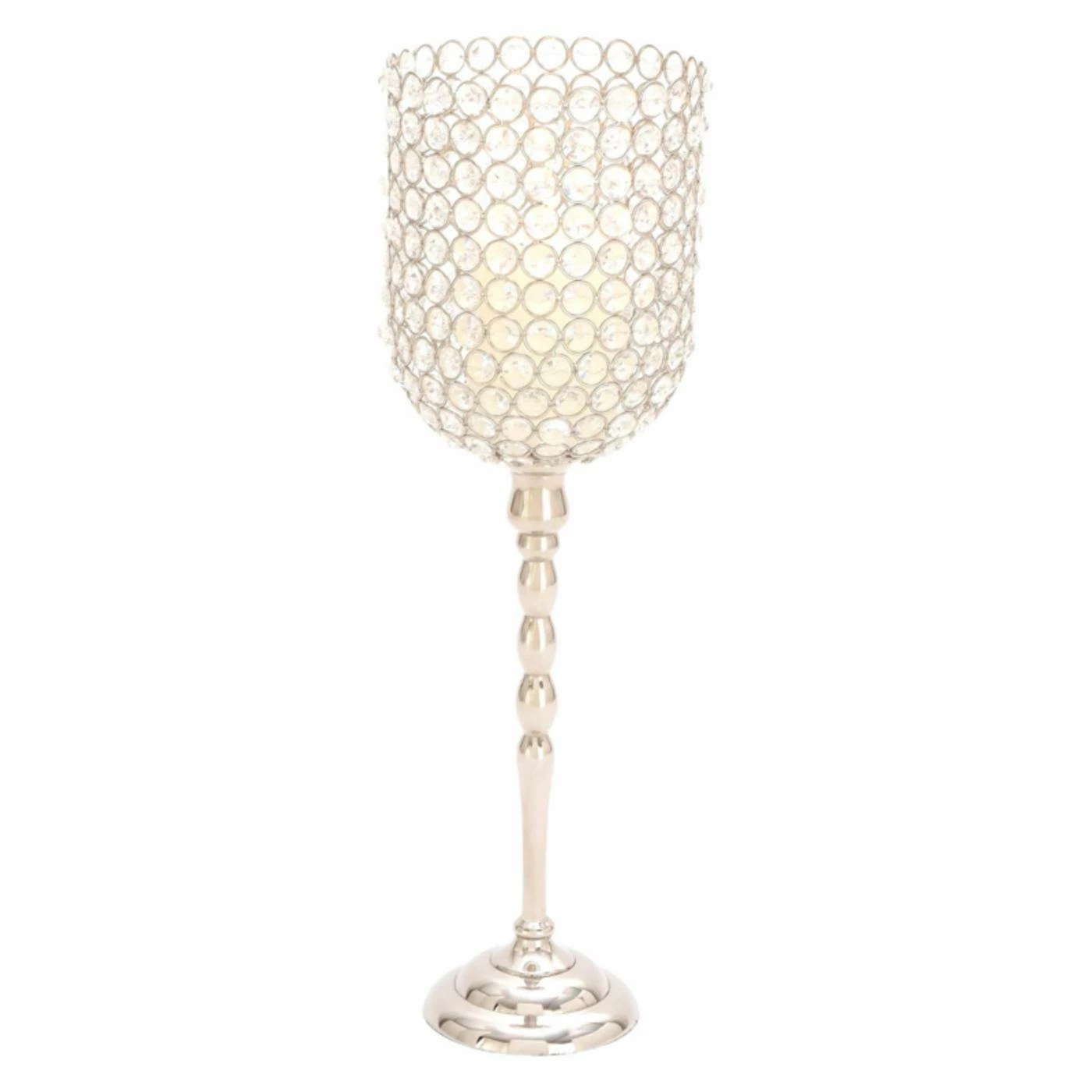 Coupon 🥰 Hurricane DecMode 19-in. Aluminum Crystal Candle Holder 🧨 1 Coupon 🥰 Hurricane DecMode 19-in. Aluminum Crystal Candle Holder 🧨