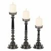 Best Pirce 👏 Pillar DecMode Traditional Aluminum Segmented Candle Holders - Set Of 3 🧨
