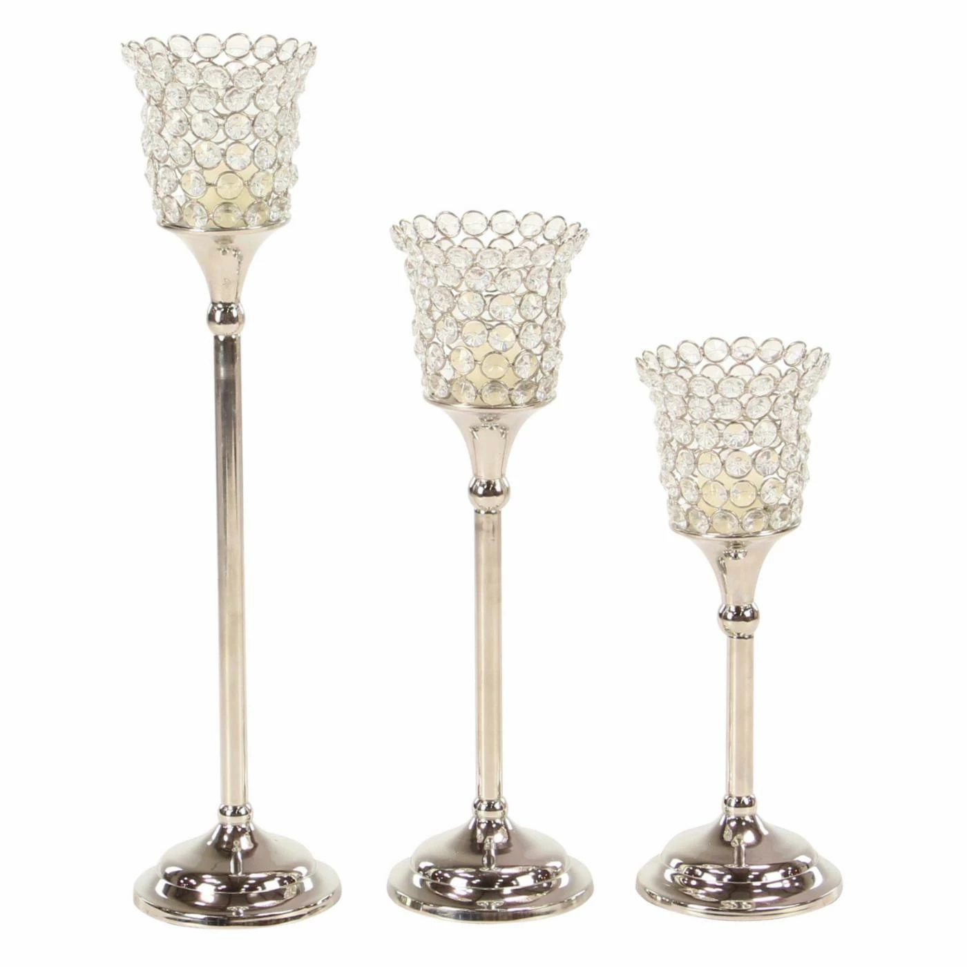 Flash Sale π₯ Candlesticks DecMode Aluminum Beaded Cup Candle Holders - Set Of 3 π― 1 Flash Sale π₯ Candlesticks DecMode Aluminum Beaded Cup Candle Holders - Set Of 3 π―
