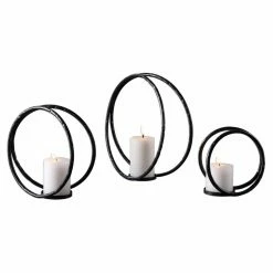 Promo 🔥 Votive Uttermost Pina Curved Metal Candleholders - Set Of 3 🔔