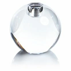 Brand new ๐ All Other Brands Centerpieces Coco Round Crystal Glass Taper Candle Holder - Set Of 2 ๐