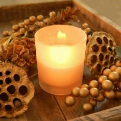 Promo ✔️ Flameless & LED LumaBase Glass LED Candles - Set Of 2 🎁 -Candle Holders Sales scaleJHSP265