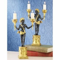 Flash Sale ✨ Candlesticks Design Toscano French Neoclassical Cherub Candlestick - Set Of 2 ⭐ -Candle Holders Sales scaleTOSC3779