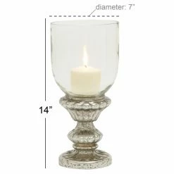 Outlet 😀 DecMode Cup Hurricane Candle Holder 😉 -Candle Holders Sales scaleUMA11019