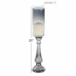 Brand new ๐ Hurricane DecMode Traditional Smoked Glass Candle Holder ๐ 6 Brand new ๐ Hurricane DecMode Traditional Smoked Glass Candle Holder ๐ -Candle Holders Sales scaleUMA11582