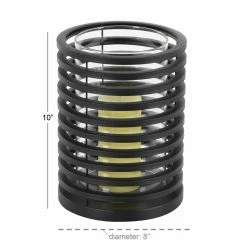 Hot Sale 😍 Pillar DecMode Contemporary Iron Ring Candle Holder 👍 -Candle Holders Sales scaleUMA11609