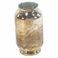 Cheap 💯 Hurricane DecMode Copper Glass Candle Holder 🔥 -Candle Holders Sales scaleUMA12275