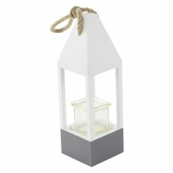 Cheap 🧨 Lantern DecMode Buoy-Shaped Wooden Candle Holders With Rope Handles - Set Of 2 🛒 -Candle Holders Sales scaleUMA12285