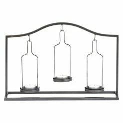 Coupon 🧨 DecMode Votive Candle Holder - Metallic Black ⭐ -Candle Holders Sales scaleUMA5661